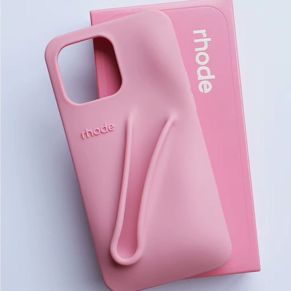 RHODE Pink Silicone iPhone Case with Matte Finish